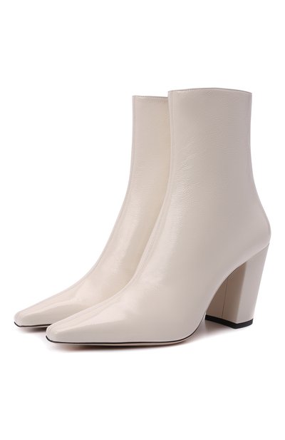 Кожаные ботильоны zadie 85 JIMMY CHOO кремового цвета по цене 117500 руб., арт. ZADIE 85/NAK, фото 1 Кожаные ботильоны zadie 85 JIMMY CHOO, арт. ZADIE 85/NAK, фото 1