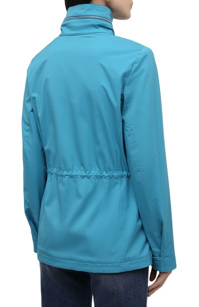 Куртка с капюшоном LORO PIANA бирюзового цвета по цене 493000 руб., арт. FAF8482, фото 4 Куртка с капюшоном LORO PIANA, арт. FAF8482, фото 4