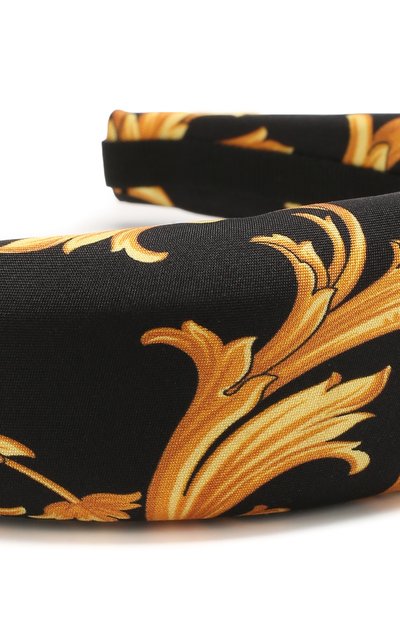 Ободок для волос VERSACE черного цвета по цене 23850 руб., арт. ICER001/A233233, фото 3 Ободок для волос VERSACE, арт. ICER001/A233233, фото 3
