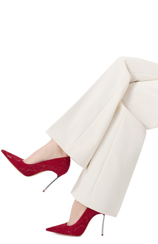Комбинированные туфли Liberty Blade Casadei 1F940X100M/C2836 Красный  1F940X100M/C2836 Фото 2