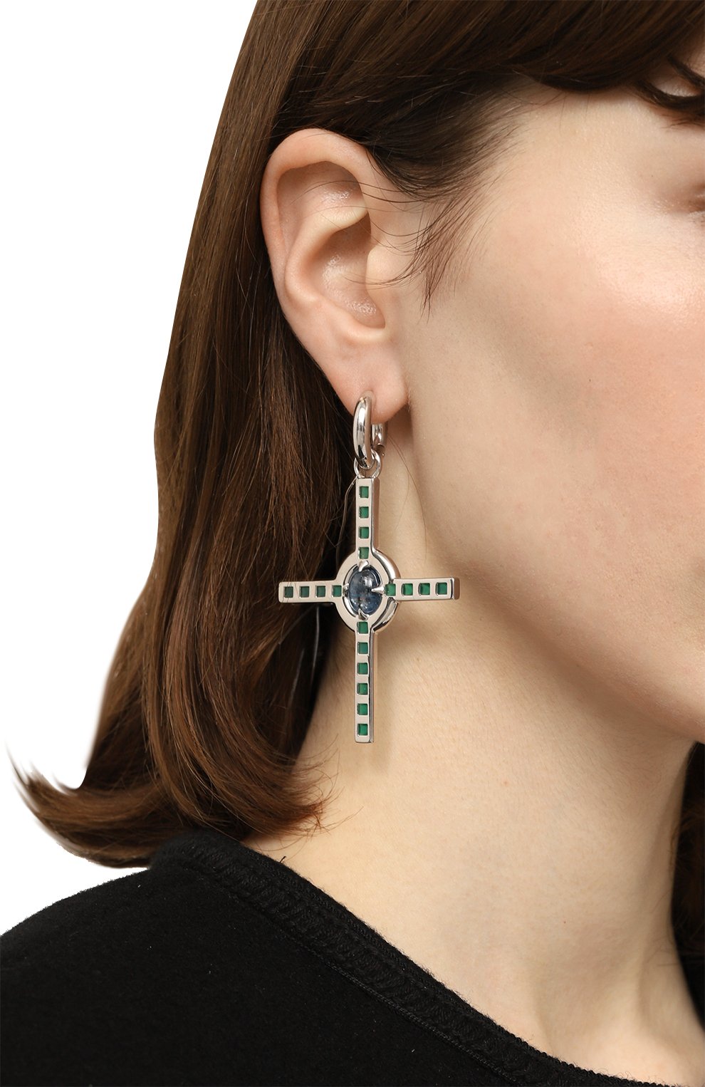 Моносерьга с кианитом MOONKA синего цвета по цене 27000 руб., арт. ai-bg-erc-kh1, фото 2 Моносерьга с кианитом MOONKA, арт. ai-bg-erc-kh1, фото 2