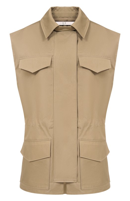 Хлопковый жилет Iro WP07IZIEL Бежевый WP07IZIEL