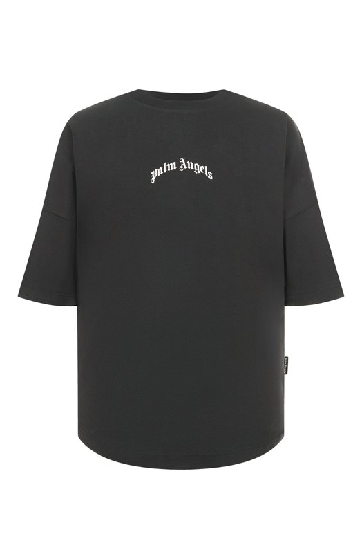 Хлопковая футболка Palm Angels PMAA10BF25JER001 Чёрный PMAA10BF25JER001