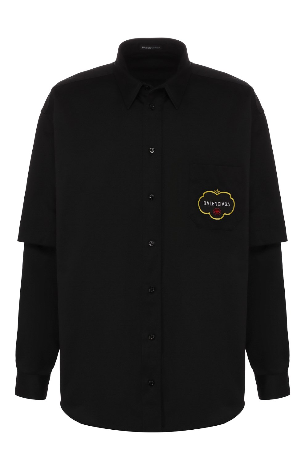 Рубашка BALENCIAGA черного цвета по цене 78500 руб., арт. 603106/TGQ07, фото 1 Рубашка BALENCIAGA, арт. 603106/TGQ07, фото 1