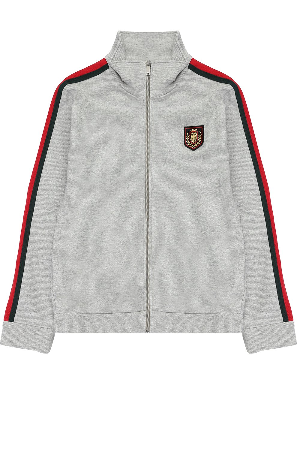 Спортивный кардиган на молнии с контрастной отделкой и нашивкой GUCCI, арт. 455141/X5H93, фото 1
