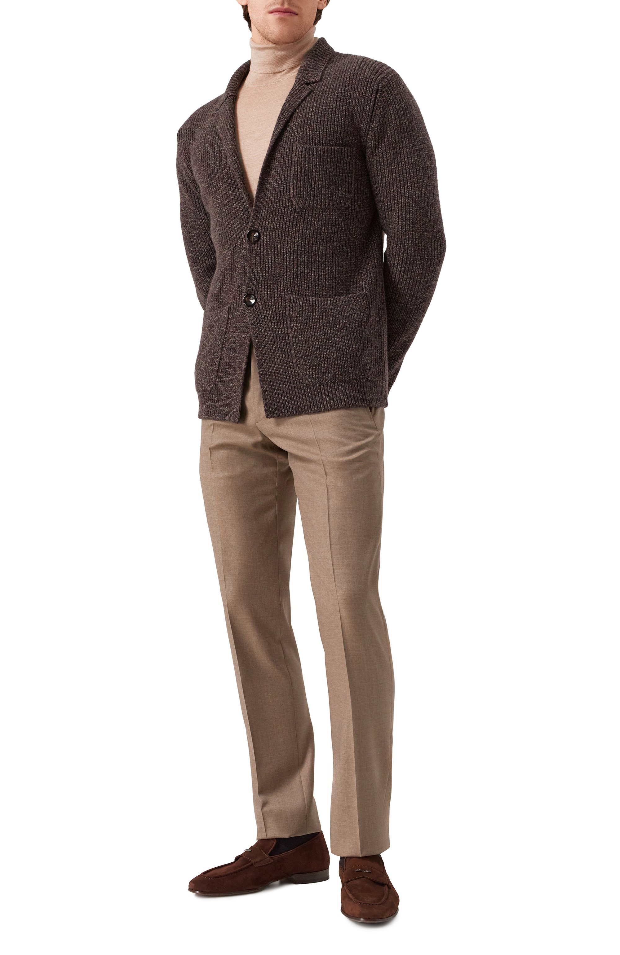 Шерстяные брюки GIORGIO ARMANI бежевого цвета по цене 95900 руб., арт. GM000342/TE10959, фото 2 Шерстяные брюки GIORGIO ARMANI, арт. GM000342/TE10959, фото 2