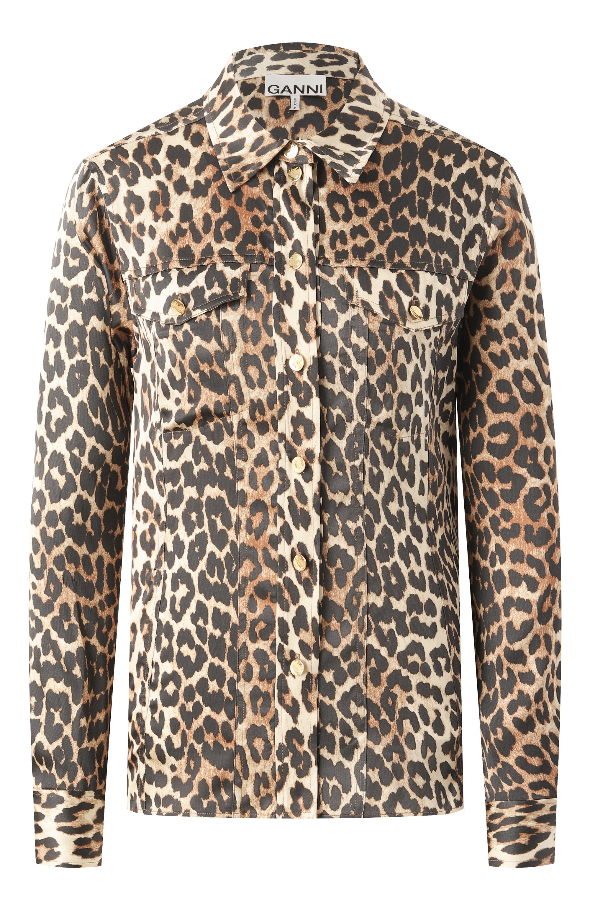 Рубашка из вискозы GANNI, арт. W0321/6757, фото 1
