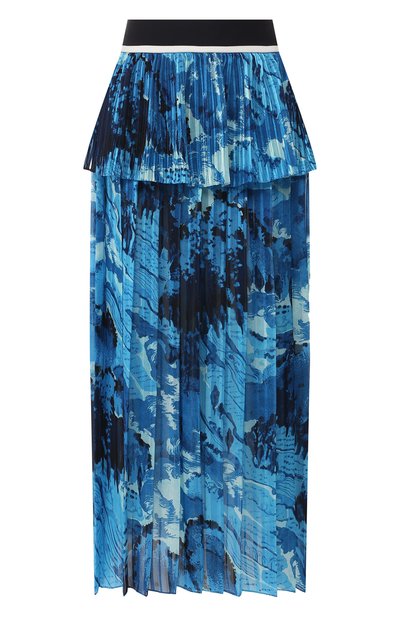 Женская юбка с принтом VICTORIA, VICTORIA BECKHAM, арт. SKVV 102 SS19 PRINTED SATIN STRIPE