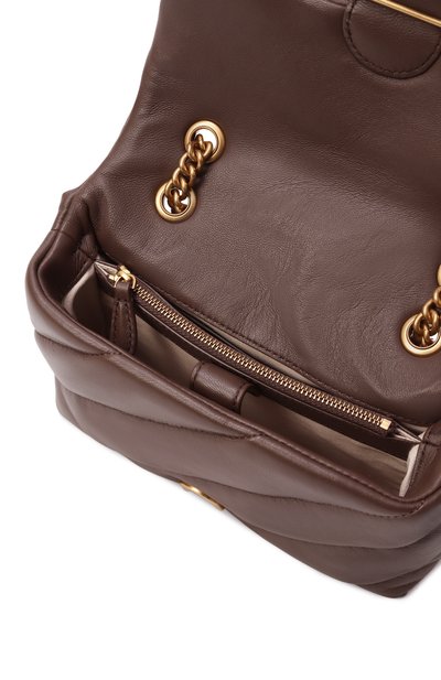 Сумка love puff mini PINKO темно-коричневого цвета по цене 41600 руб., арт. 100039/A0F2, фото 5 Сумка love puff mini PINKO, арт. 100039/A0F2, фото 5