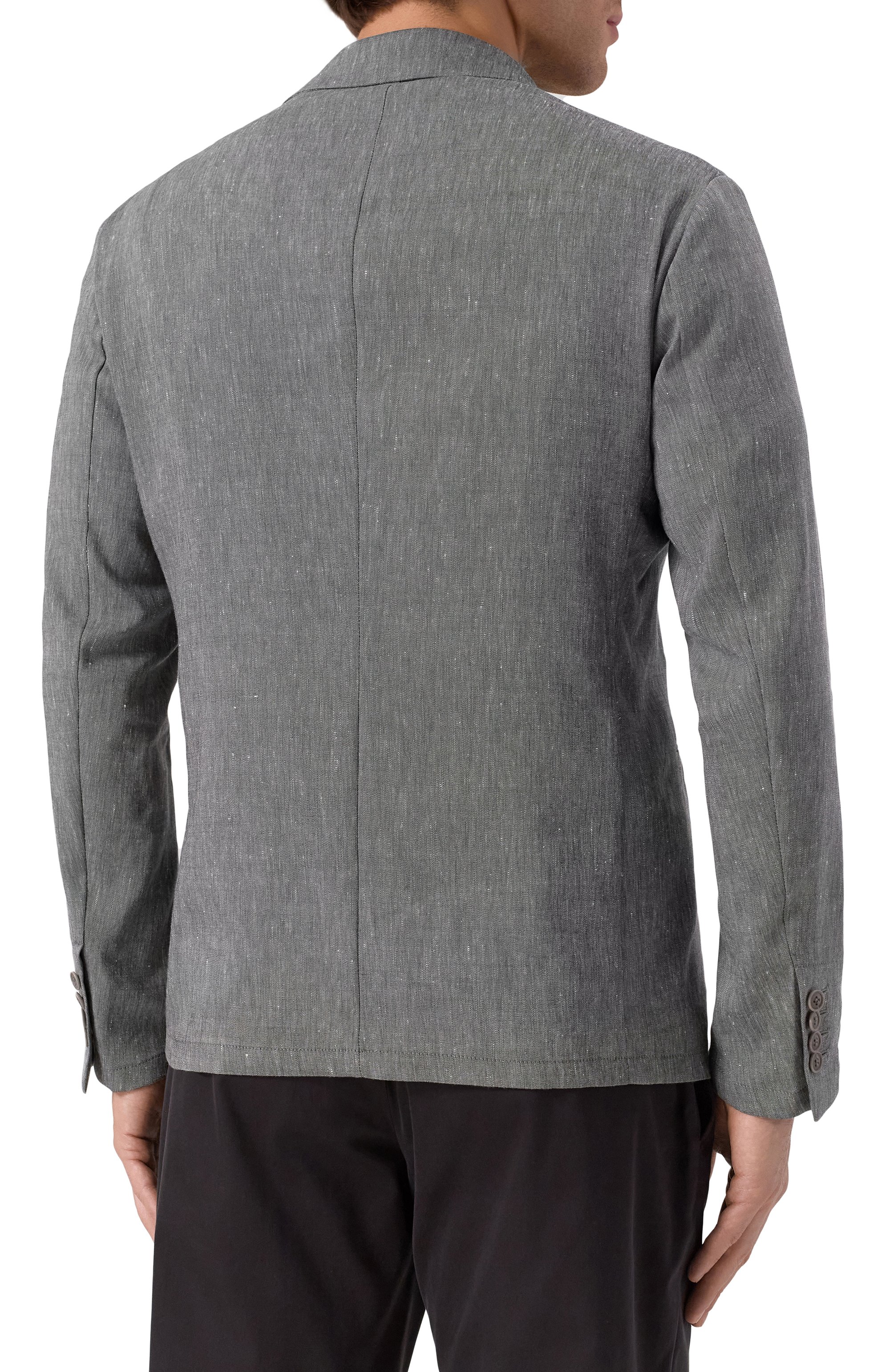 Пиджак изо льна и шерсти GIORGIO ARMANI серого цвета по цене 231500 руб., арт. GM001564/TE14457, фото 6 Пиджак изо льна и шерсти GIORGIO ARMANI, арт. GM001564/TE14457, фото 6