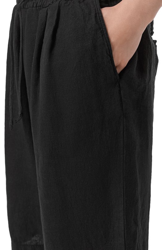 Льняные шорты Never Enough 2B6M512-148/MPA079 W142 Чёрный  2B6M512-148/MPA079 W142 Фото 5