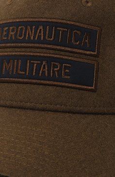 Мужская бейсболка AERONAUTICA MILITARE хаки цвета, арт. 232/HA1143CT2333 | Фото 3 (Материал: Текстиль, Шерсть, Синтетический материал; Материал сплава: Проставлено; Нос: Не проставлено)