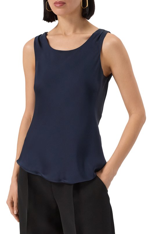 Шелковый топ Giorgio Armani 8CHCKZ30/TZ136 Синий  8CHCKZ30/TZ136 Фото 3