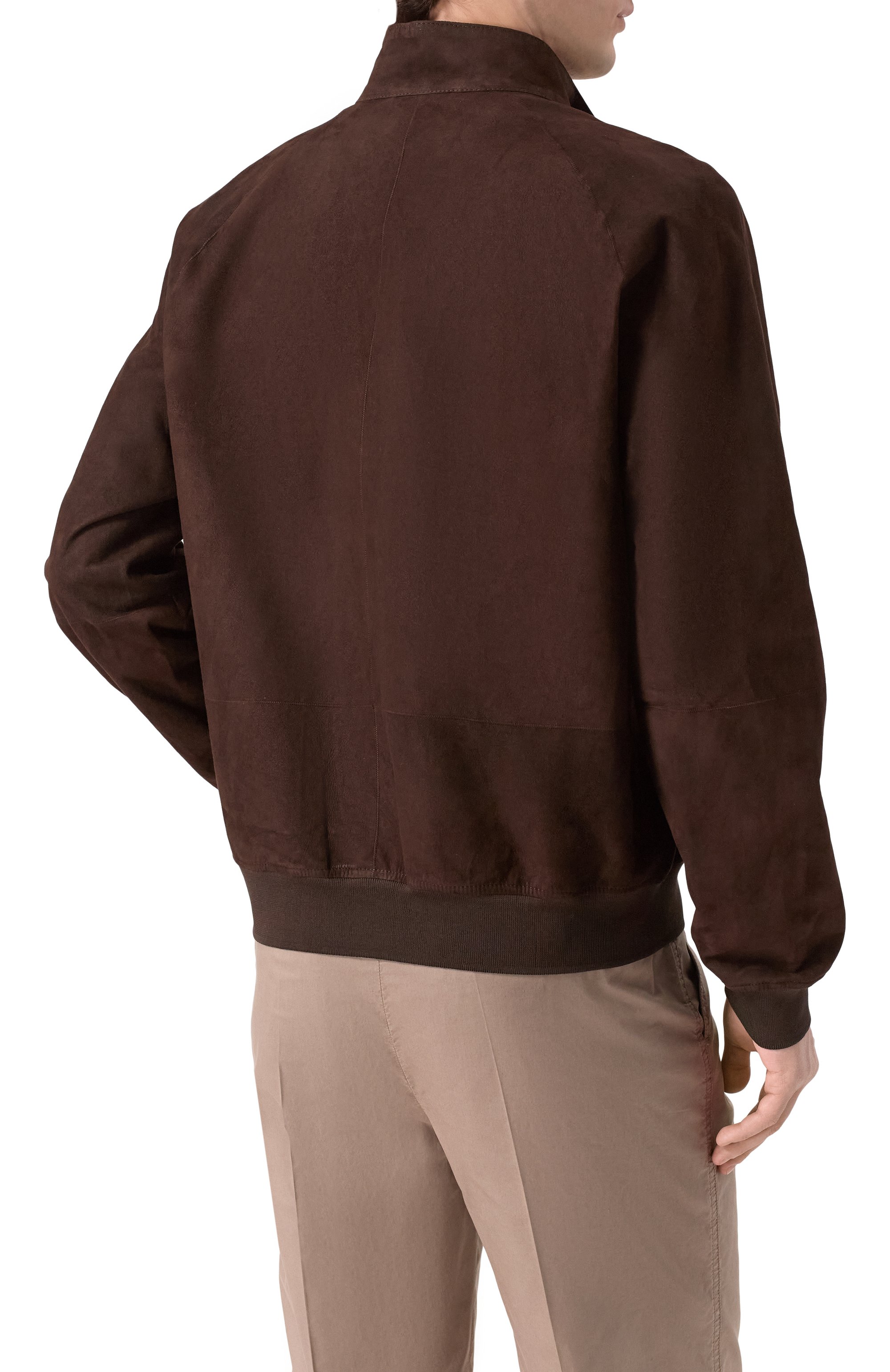Замшевый бомбер CORNELIANI темно-коричневого цвета по цене 293000 руб., арт. 27L5A1/2720177, фото 4 Замшевый бомбер CORNELIANI, арт. 27L5A1/2720177, фото 4