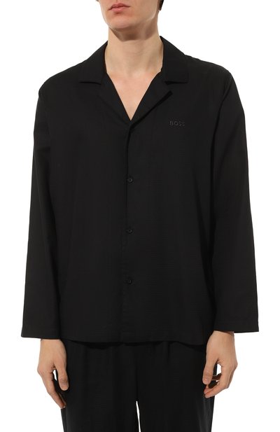 Хлопковая пижама BOSS черного цвета по цене 14950 руб., арт. 50485749, фото 3 Хлопковая пижама BOSS, арт. 50485749, фото 3