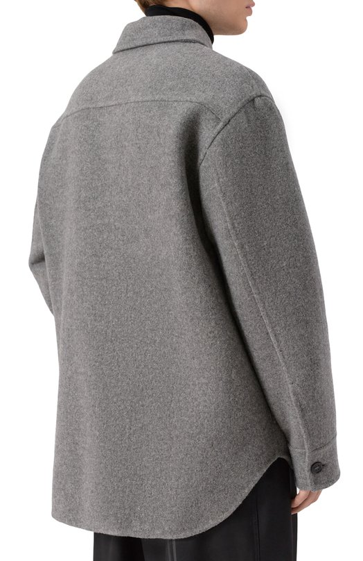 Шерстяная куртка-рубашка Jil Sander J23BN0006-J40020 Серый  J23BN0006-J40020 Фото 4