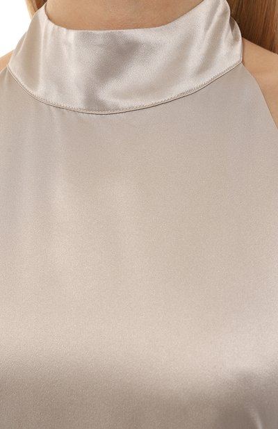 Шелковое платье JACOB LEE серого цвета по цене 117660 руб., арт. WSDS10023BMB, фото 5 Шелковое платье JACOB LEE, арт. WSDS10023BMB, фото 5