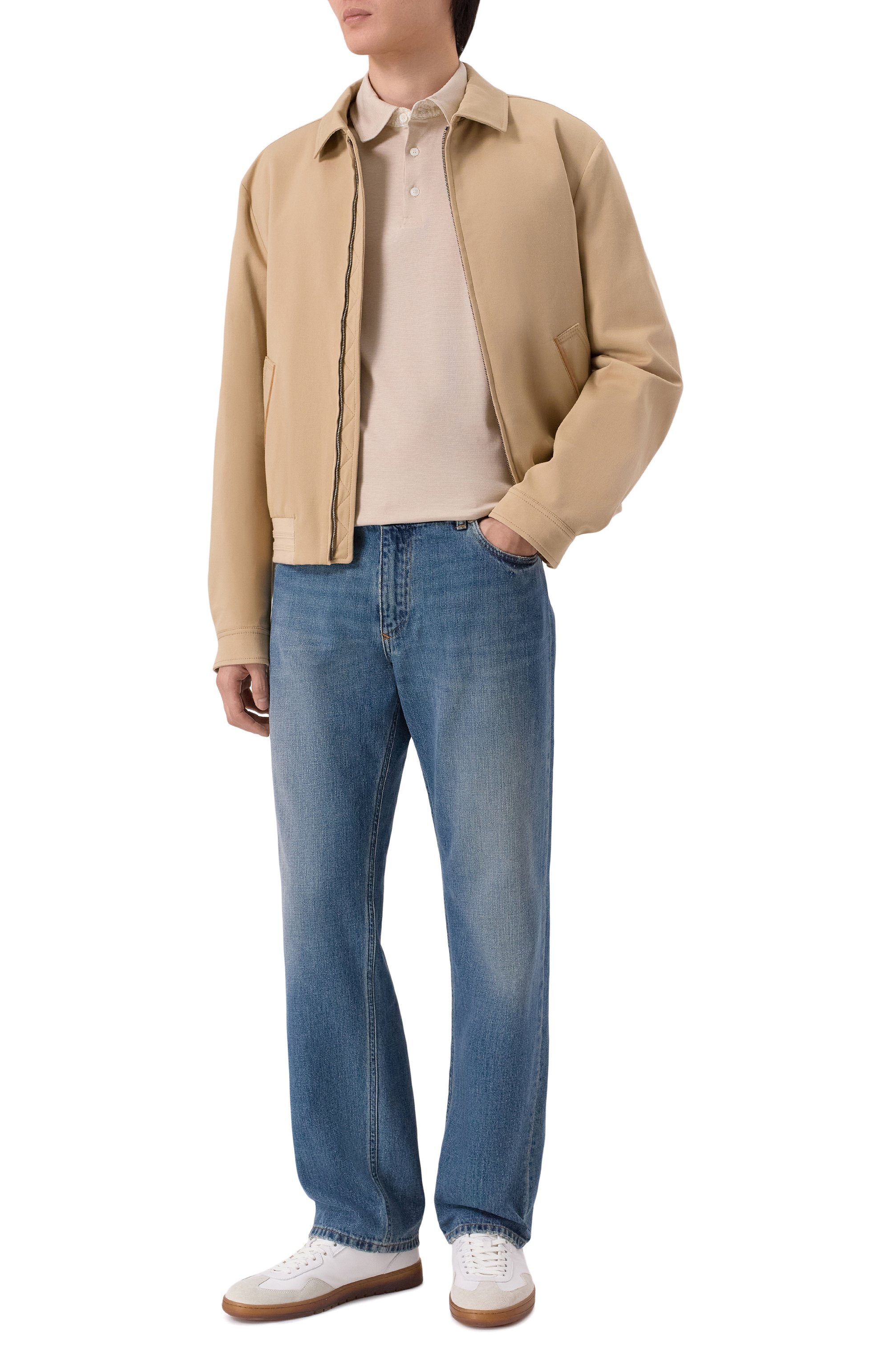 Поло из хлопка и лиоцелла PAUL&SHARK светло-бежевого цвета по цене 29150 руб., арт. 26411253, фото 2 Поло из хлопка и лиоцелла PAUL&SHARK, арт. 26411253, фото 2