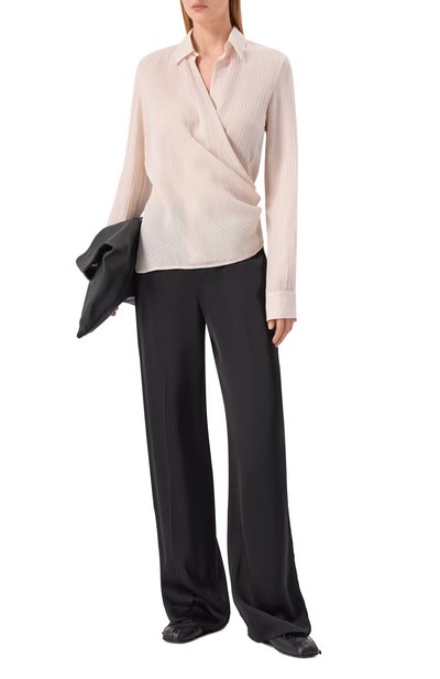 Женская блузка из вискозы и шелка ANN DEMEULEMEESTER, арт. B0013790/FA712