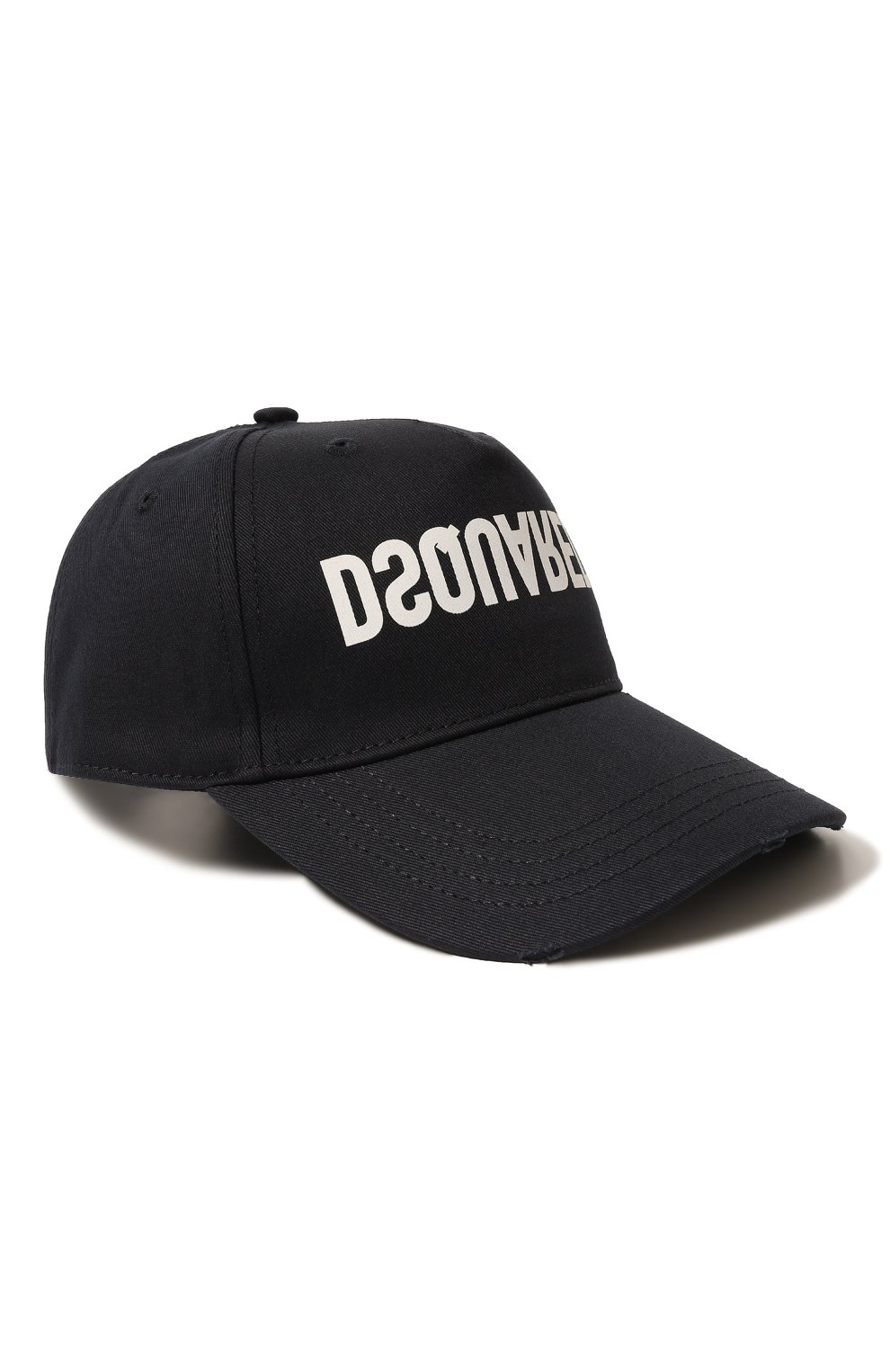 Хлопковая бейсболка DSQUARED2 темно-синего цвета по цене 21950 руб., арт. BCM0658 05C00001, фото 1 Хлопковая бейсболка DSQUARED2, арт. BCM0658 05C00001, фото 1
