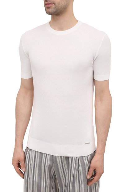 Джемпер из хлопка и шелка IL BORGO CASHMERE кремового цвета по цене 33600 руб., арт. 55-821G0, фото 3 Джемпер из хлопка и шелка IL BORGO CASHMERE, арт. 55-821G0, фото 3