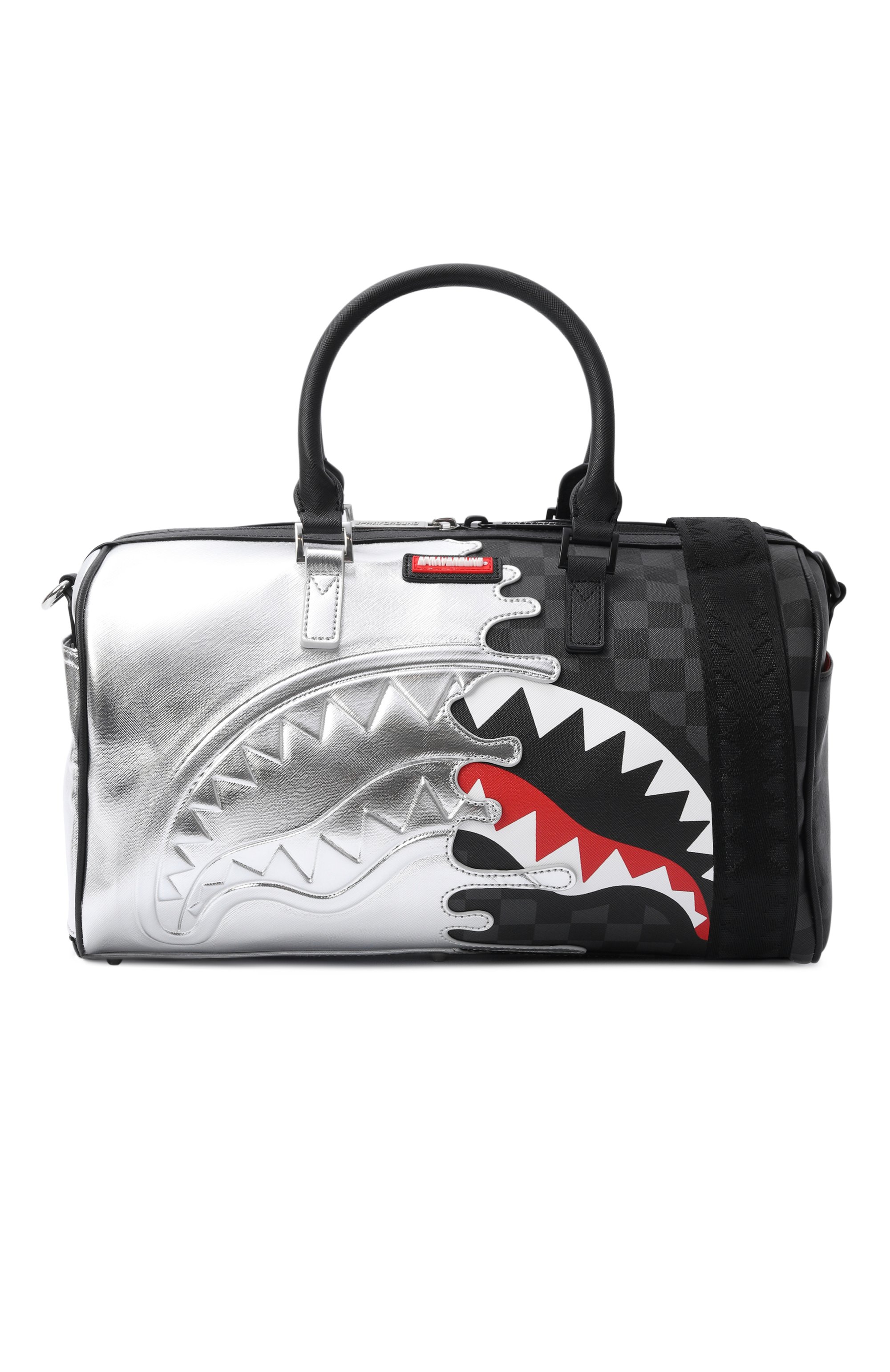 Дорожная сумка silver side drip black check SPRAYGROUND, арт. 910D8925NSZ/SILVER SIDE DRIP BLACK CHECK MINI DUFF, фото 4