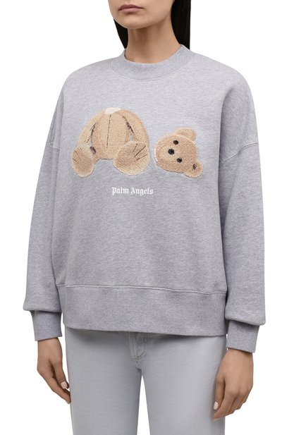 Хлопковый свитшот PALM ANGELS, арт. PWBA017F21FLE0030960, фото 3
