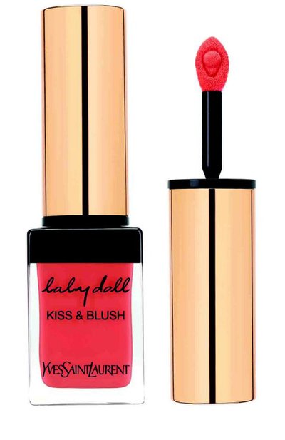 Женские блеск для губ и румяна baby doll kiss &amp; blush 04 orange fougueux YSL, арт. 3365440738140