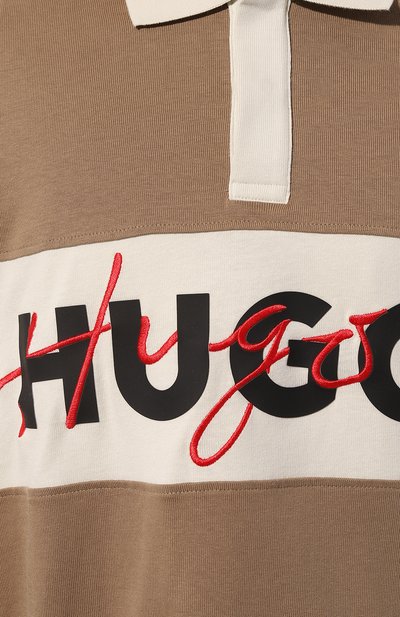 Хлопковое поло HUGO, арт. 50494348, фото 5