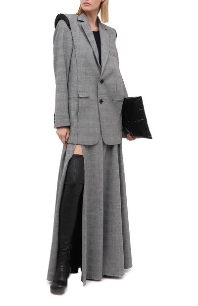 Шерстяной жакет VETEMENTS, арт. WAH21JA021 1208/BLACK / WHITE CHECK, фото 3