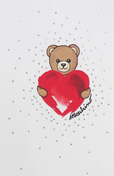 Хлопковое платье MOSCHINO белого цвета по цене 16450 руб., арт. HAV0EA/LDA25, фото 3 Хлопковое платье MOSCHINO, арт. HAV0EA/LDA25, фото 3
