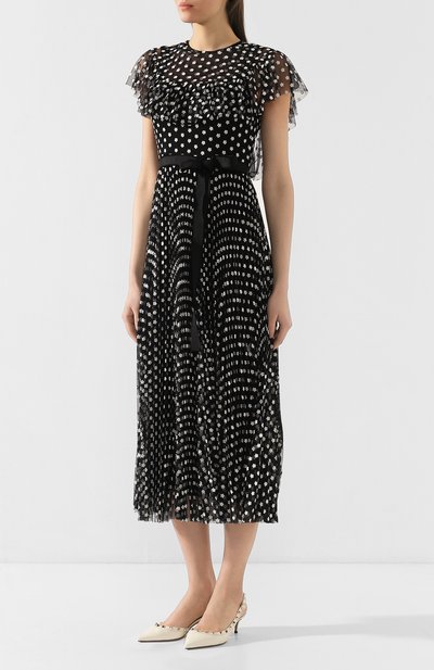 Платье с поясом REDVALENTINO черного цвета по цене 89150 руб., арт. TR3VA11J/4SR, фото 3 Платье с поясом REDVALENTINO, арт. TR3VA11J/4SR, фото 3