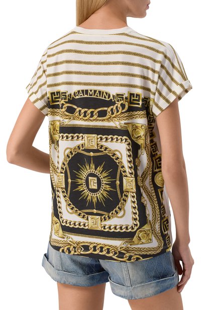 Футболка из лиоцелла и хлопка BALMAIN, арт. FF1EF012/GF02, фото 4