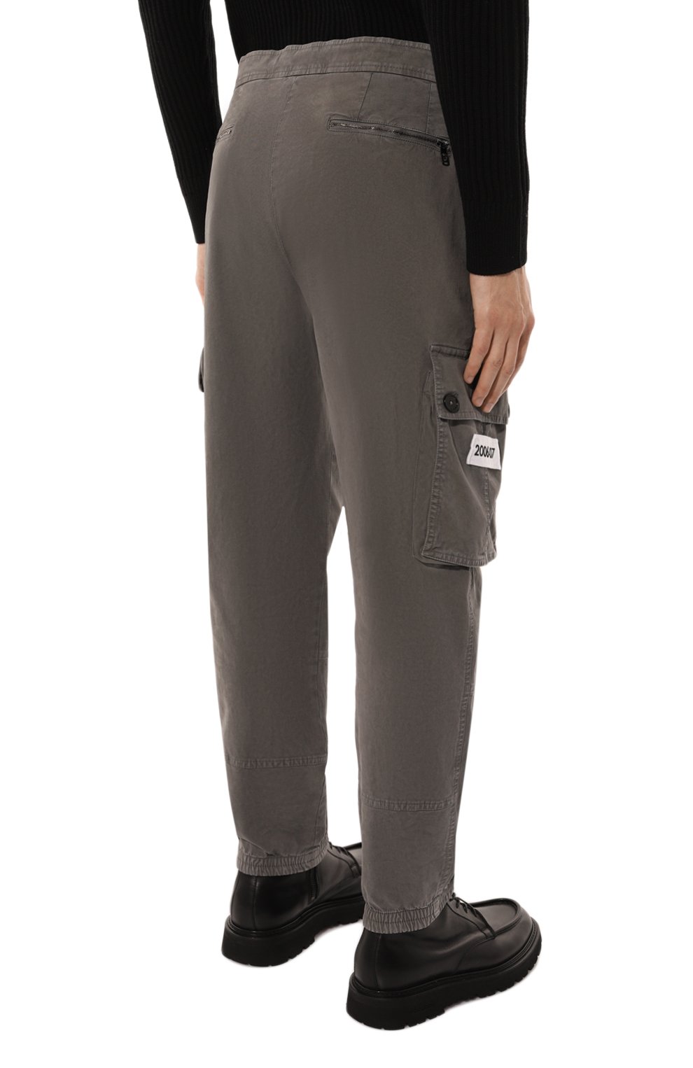 Хлопковые джоггеры DOLCE & GABBANA темно-серого цвета по цене 98550 руб., арт. GVCYHT/G8LH2, фото 4 Хлопковые джоггеры DOLCE & GABBANA, арт. GVCYHT/G8LH2, фото 4