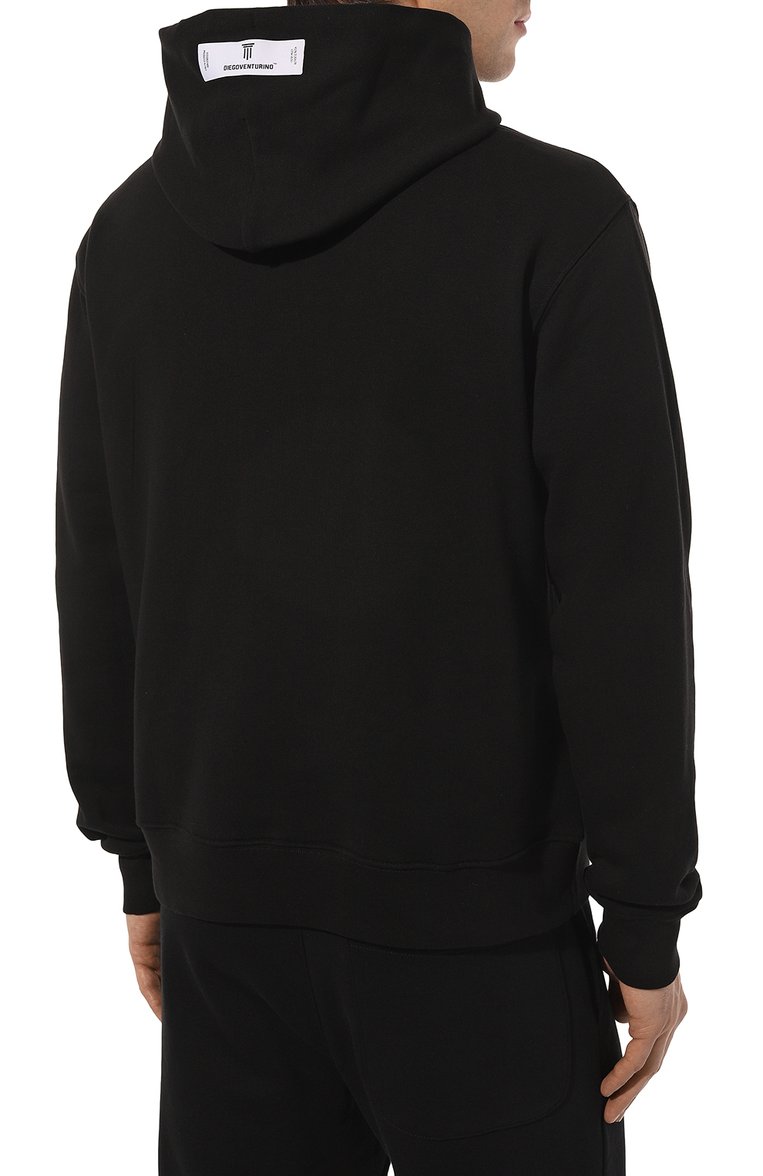 Хлопковое худи DIEGO VENTURINO, арт. D3S3FLHTBC, фото 4