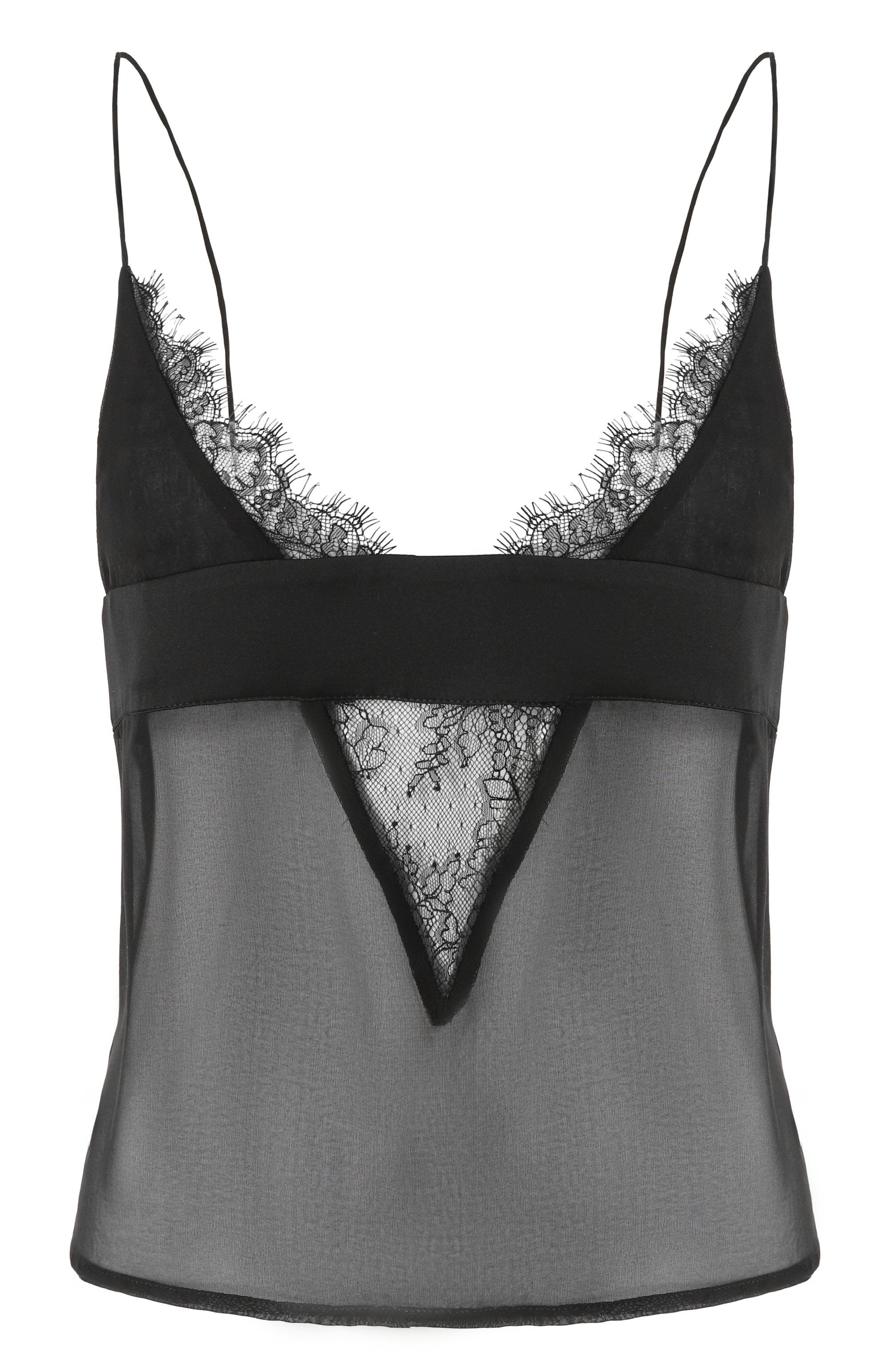 Шелковый топ LIVY черного цвета по цене 30870 руб., арт. 654816705, фото 1 Шелковый топ LIVY, арт. 654816705, фото 1