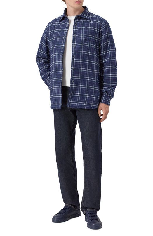 Кожаные кеды Portofino Light Strobel Dolce & Gabbana CS2354/AG093 Синий  CS2354/AG093 Фото 2