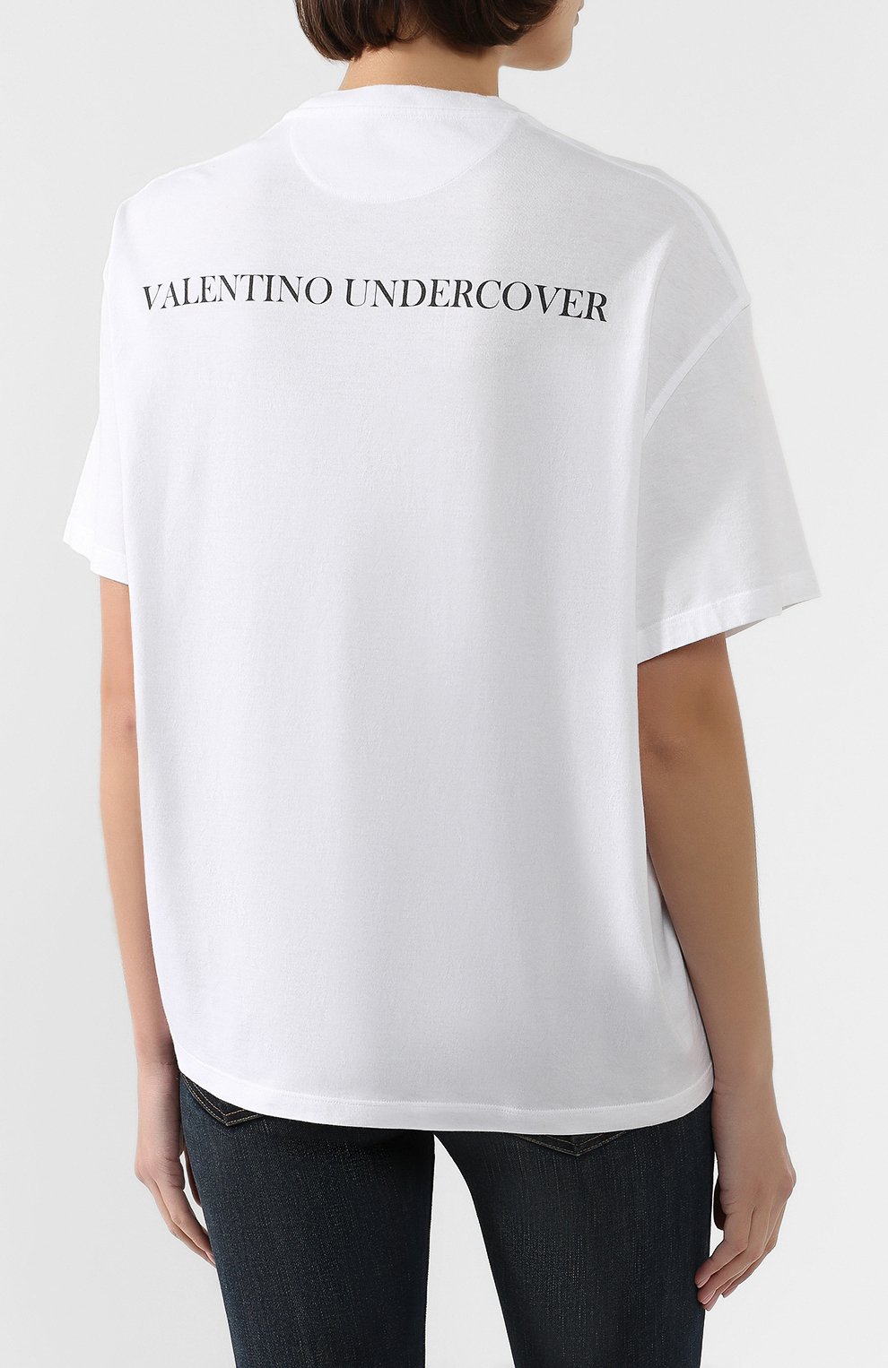 Хлопковая футболка VALENTINO, арт. SB0MG02X4WY, фото 4