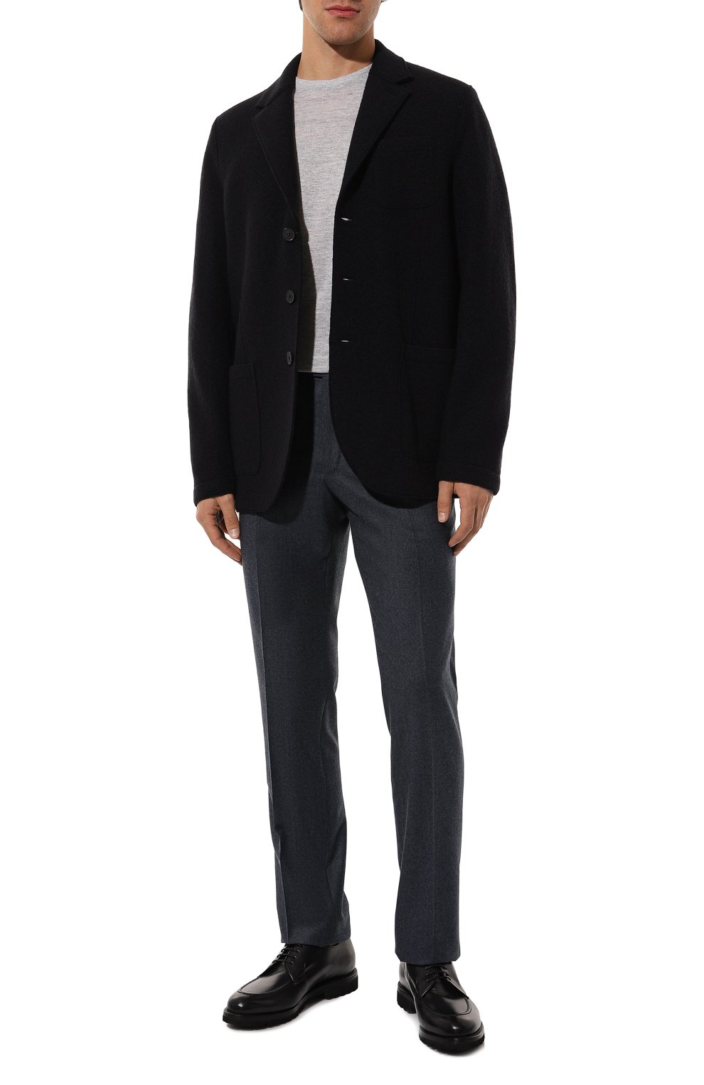 Шерстяные брюки CORNELIANI синего цвета по цене 39700 руб., арт. 925B01-3818111, фото 2 Шерстяные брюки CORNELIANI, арт. 925B01-3818111, фото 2