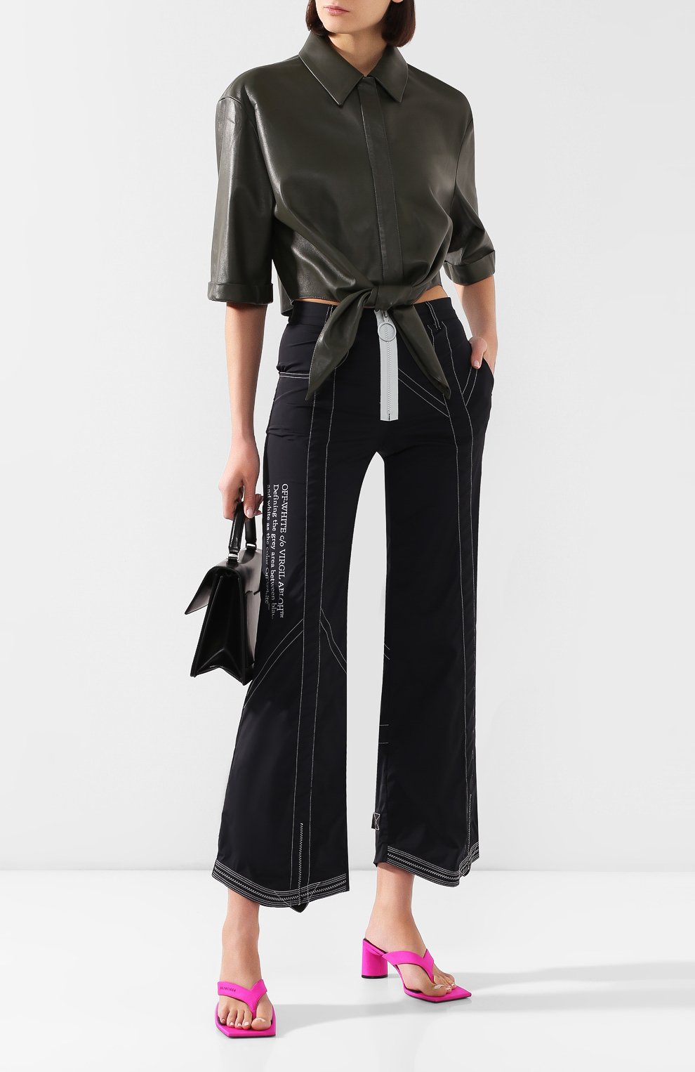 Кожаная рубашка OFF-WHITE, арт. 0WJE001R20F990684300, фото 2