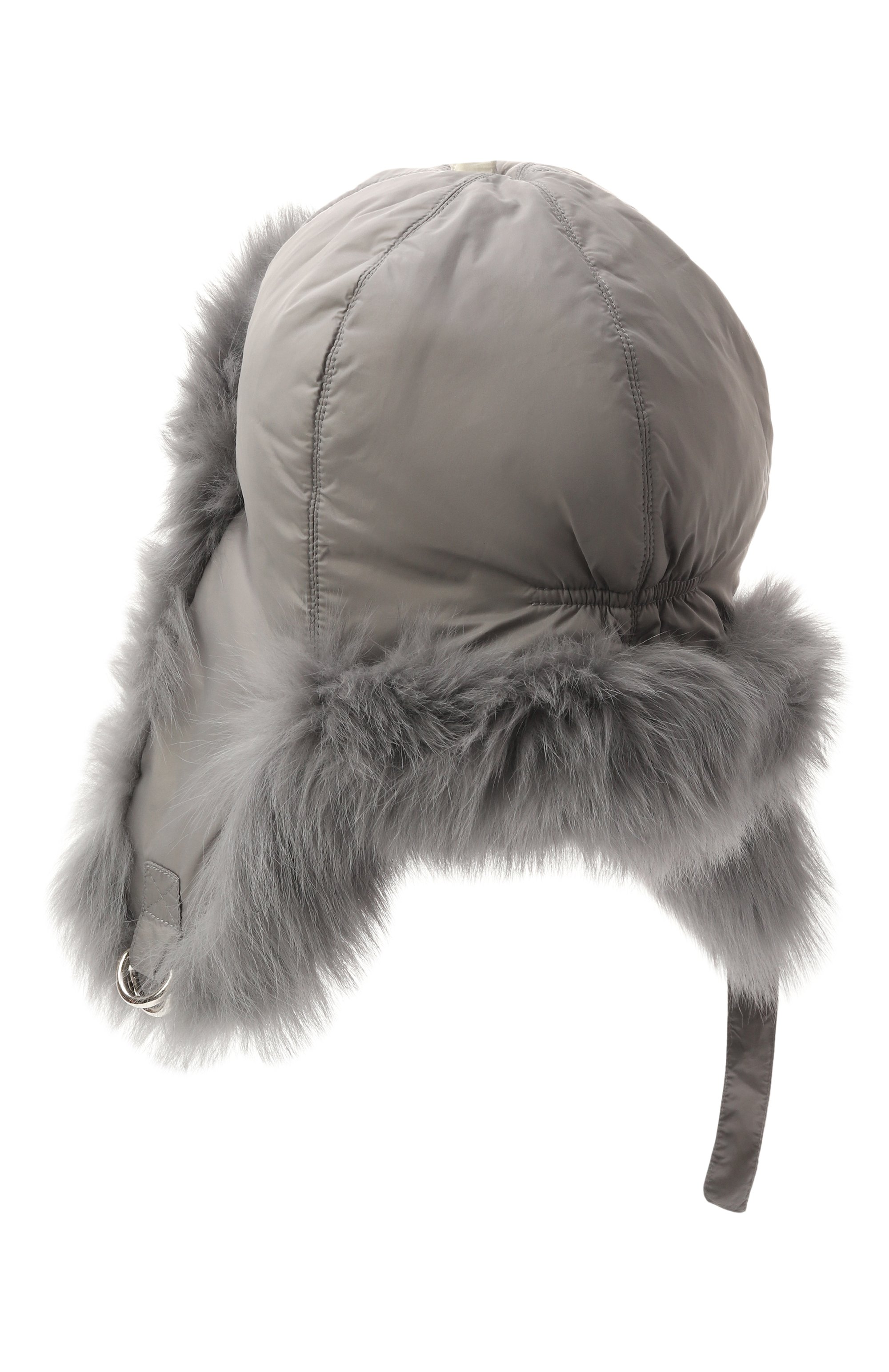 Пуховая шапка-ушанка с отделкой из песца YVES SALOMON ENFANT, арт. 23WEA015XXD0XW, фото 2