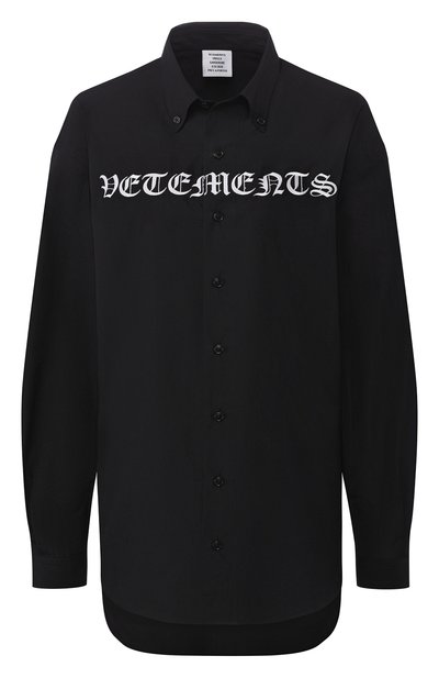 Женская хлопковая рубашка VETEMENTS, арт. SS20SH285 1006/W/BLACK