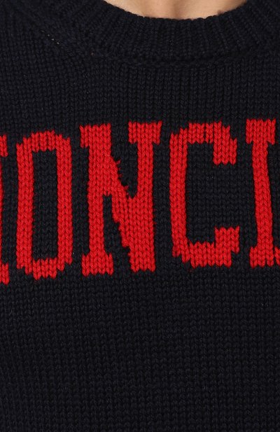 Шерстяной джемпер с логотипом бренда MONCLER, арт. D2-091-90337-00-969AE, фото 5