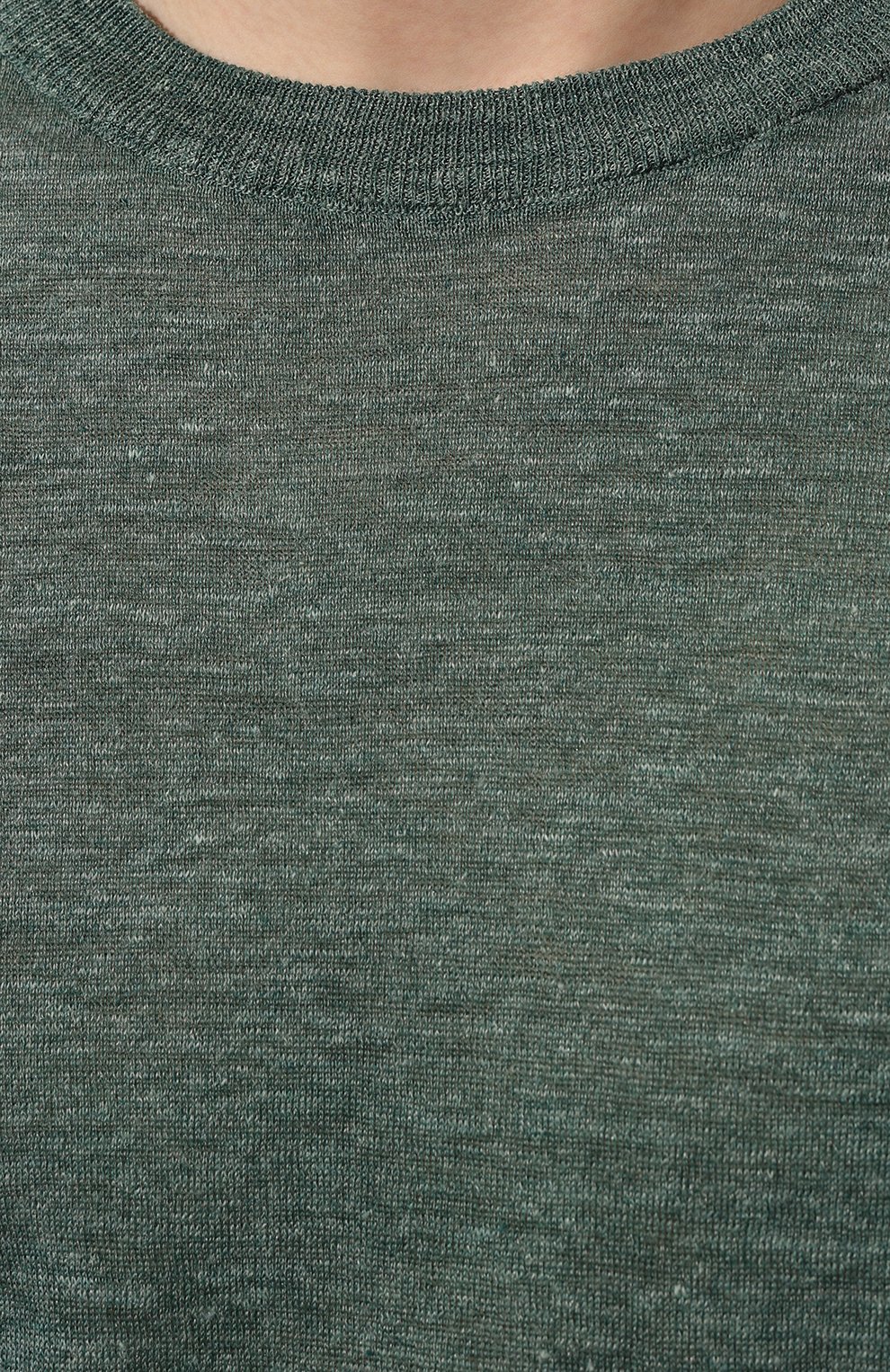 Футболка изо льна и шелка IL BORGO CASHMERE зеленого цвета по цене 48900 руб., арт. MS54-735-02G0, фото 5 Футболка изо льна и шелка IL BORGO CASHMERE, арт. MS54-735-02G0, фото 5