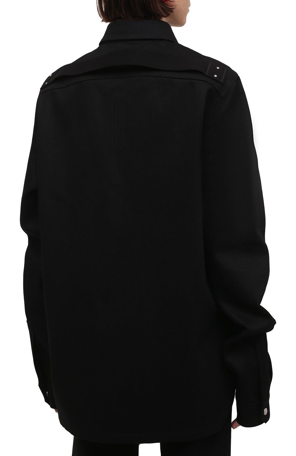 Джинсовый жакет RICK OWENS черного цвета по цене 121000 руб., арт. R002A7793/DBB, фото 4 Джинсовый жакет RICK OWENS, арт. R002A7793/DBB, фото 4
