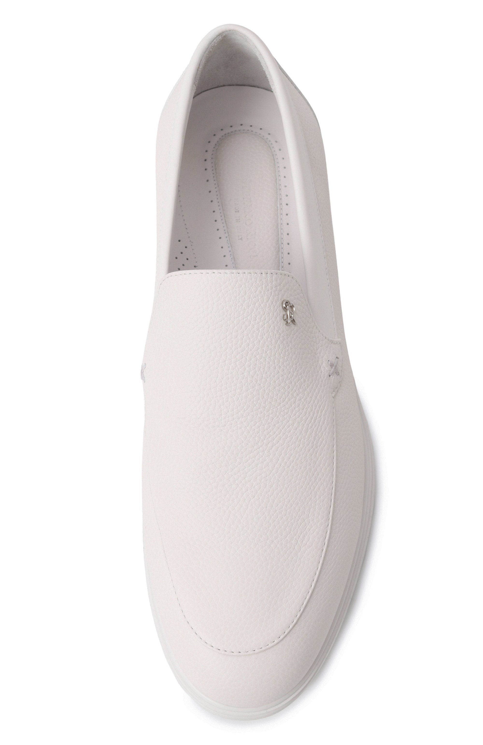 Кожаные лоферы STEFANO RICCI белого цвета по цене 137500 руб., арт. UC64_G2344/MRWY, фото 5 Кожаные лоферы STEFANO RICCI, арт. UC64_G2344/MRWY, фото 5