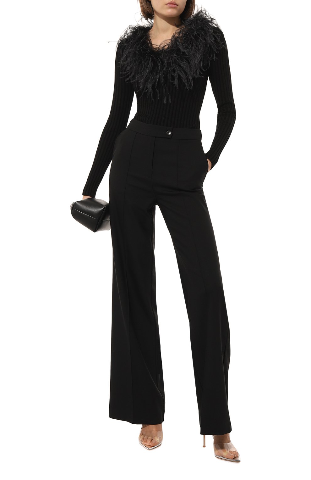 Пуловер из вискозы с отделкой перьями GIUSEPPE DI MORABITO, арт. PS23236KN-233, фото 2