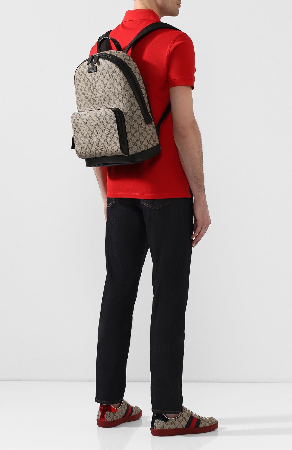 Текстильный рюкзак gg supreme GUCCI, арт. 406370/KLQAX, фото 2