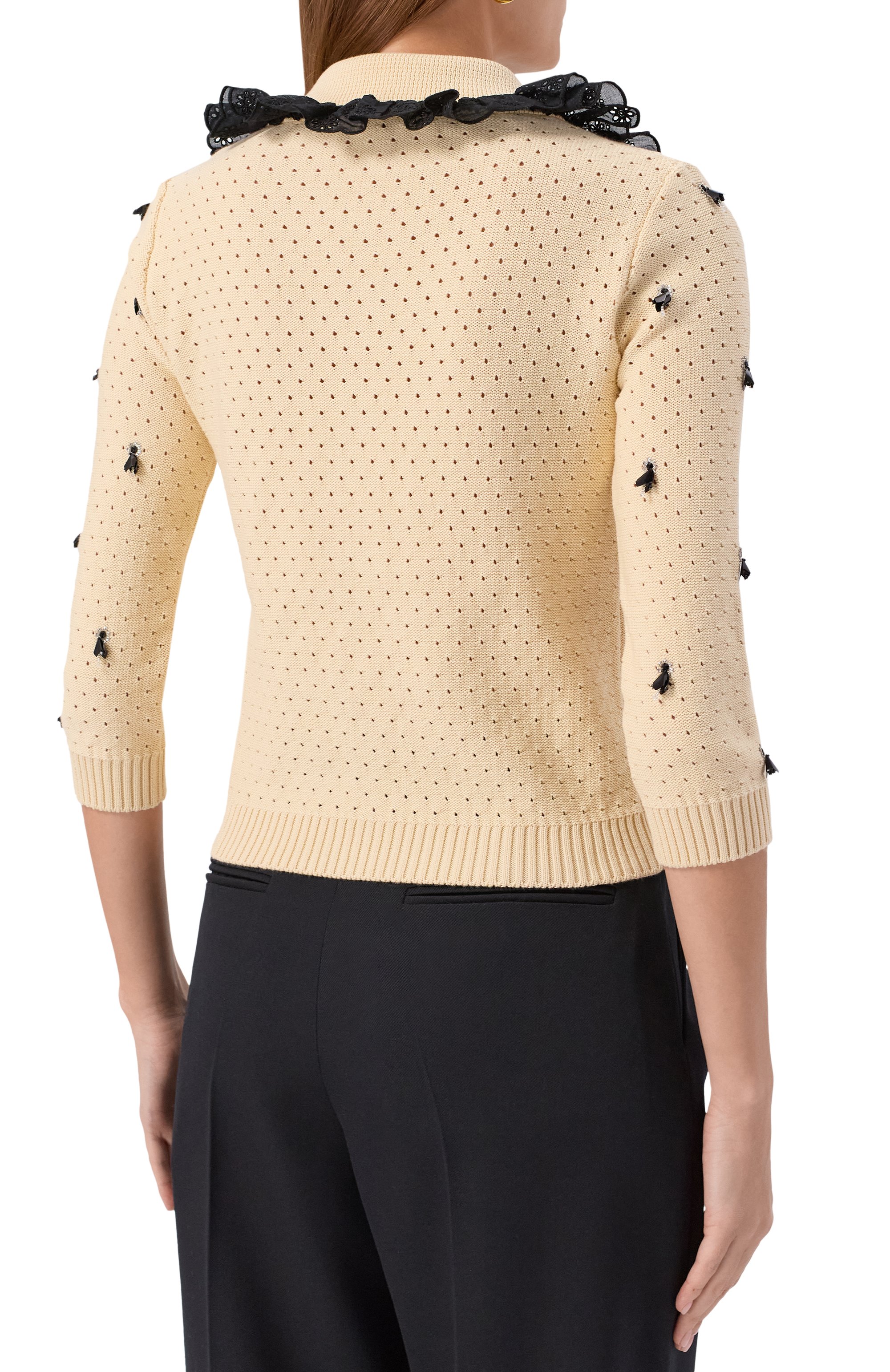 Хлопковый кардиган VALENTINO, арт. 7B3KA12H/9EE, фото 4