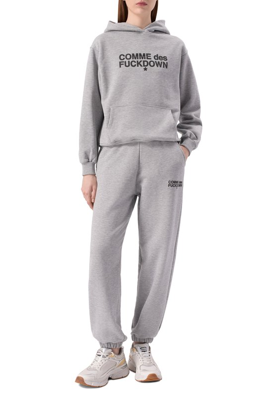 Хлопковое худи Comme des Fuckdown CFABW01355 Серый  CFABW01355 Фото 2